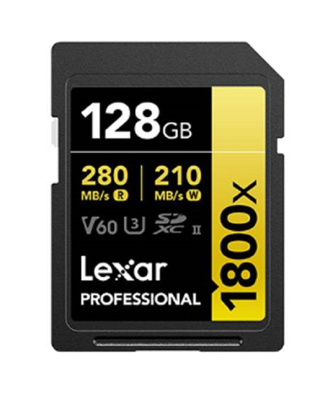 Lexar SDXC Professional 1800x UHS-II Flash Memory Card 64GB 128GB 256GB 512GB 1TB