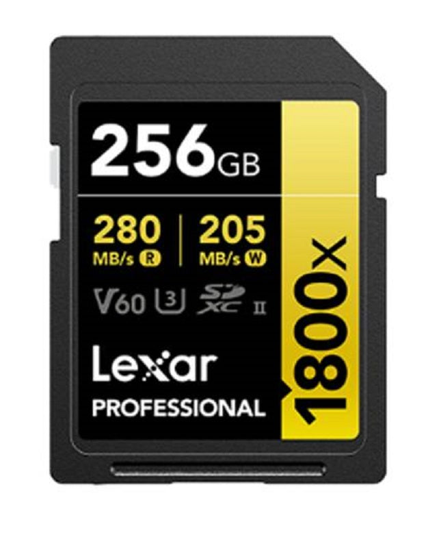 Lexar SDXC Professional 1800x UHS-II Flash Memory Card 64GB 128GB 256GB 512GB 1TB