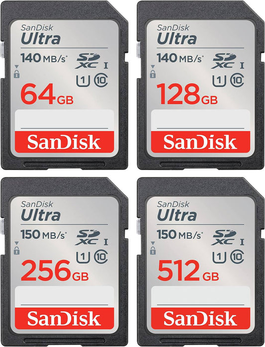 SanDisk SD Ultra 140MB/s (SDSDUNB) Flash Memory Card 64GB 128GB 256GB 512GB