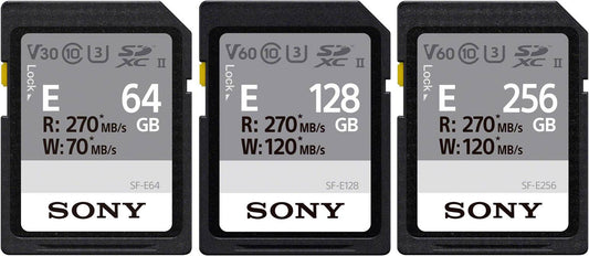 Sony SD SF-E Series UHS-II SD Flash Memory Card 64GB 128GB 256GB